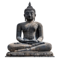 Buddha status front view isolate on transparency background png
