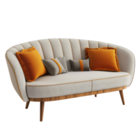 Curved Sofa isolate on transparency background png