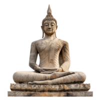 Buddha status front view isolate on transparency background png