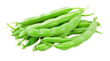 Green beans in a pod isolate on transparency background png