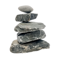Zen stone, stack stone isolate on transparency background png