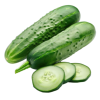 Cucumber, clipping path isolate on transparency background png