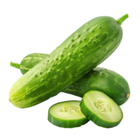Cucumber, clipping path isolate on transparency background png