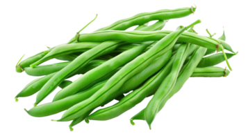 Green beans in a pod isolate on transparency background png