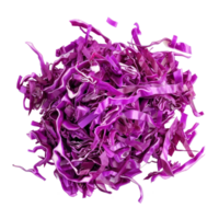 Fresh shredded raw red cabbage isolate on transparency background png