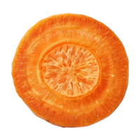 Carrot Slice top view isolate on transparency background png