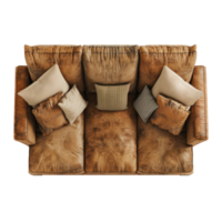 Lawson Sofa top view full length isolate on transparency background png