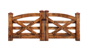 Wooden Gate isolate on transparency background png