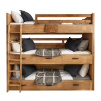 Bunk Bed top view full length isolate on transparency background png
