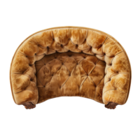 Camelback Sofa top view full length isolate on transparency background png