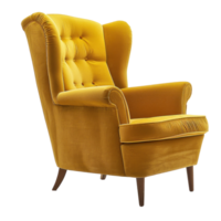 Armchair side view full length isolate on transparency background png