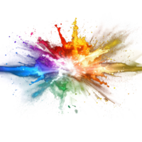 Exploding rainbow on transparency background png