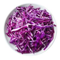 Fresh shredded raw red cabbage isolate on transparency background png