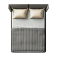 Divan Bed top view full length isolate on transparency background png