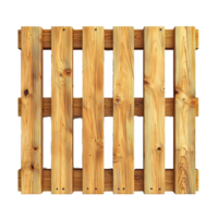 3D Wooden pallet top view isolate on transparency background png