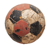 Old Broken football isolate on transparency background png