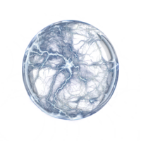 Electric balls, round lightning on transparency background png