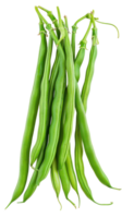 A Green Beans closeup , clipping path isolate on transparency background png