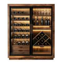 Wine Cabinet front view full length isolate on transparency background png
