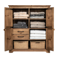 Linen Cabinet front view full length isolate on transparency background png