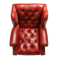 Armchair top view full length isolate on transparency background png