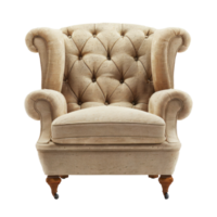 Armchair front view full length isolate on transparency background png