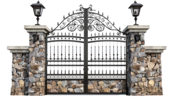 Driveway Gates isolate on transparency background png