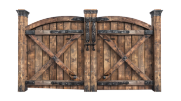 Wooden Gates isolate on transparency background png