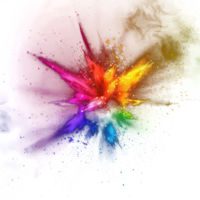 Exploding rainbow on transparency background png