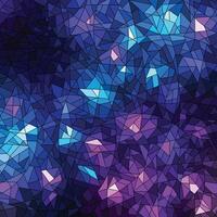 Stained Glass Mosaic in Blue Tones with sharp polygonal shapes vector