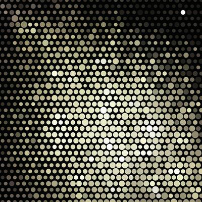 Vibrant green and black halftone dots forming a gradient pattern
