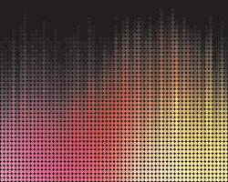 Halftone dotted gradient image representing sound waves or digital frequencies vector