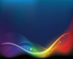 abstract wave design with flowing lines of red green yellow and blue vector