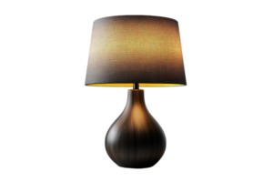 Elegant table lamp with a textured shade for warm evening illumination in any space png