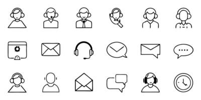 A set of icons for customer service vector