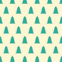 Seamless repeating pattern of Christmas trees on a light background. vector