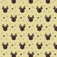 Seamless repeating Scandinavian reindeer pattern. vector