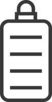 Line Drawing of a Bottle with a Cap vector