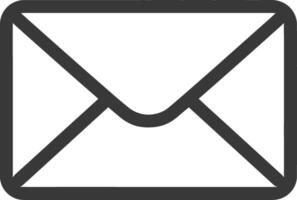 An envelope icon on a white background vector