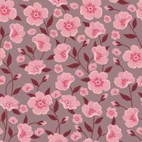 Seamless Pattern, floral pattern, blossom pattern, soft color pattern, pink flower pattern vector
