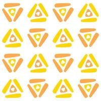 Yellow triangle sunny seamless pattern tiles vector