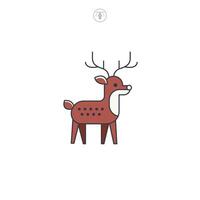 Reindeer icon symbol illustration isolated on white background vector