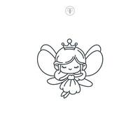 Fairy icon symbol illustration isolated on white background vector