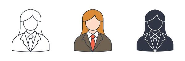 Judge icon symbol illustration isolated on white background vector
