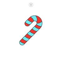 Candy cane icon symbol illustration isolated on white background vector