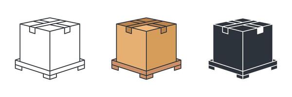 fragile box icon symbol illustration isolated on white background vector