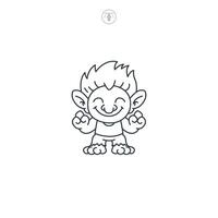 Troll icon symbol illustration isolated on white background vector