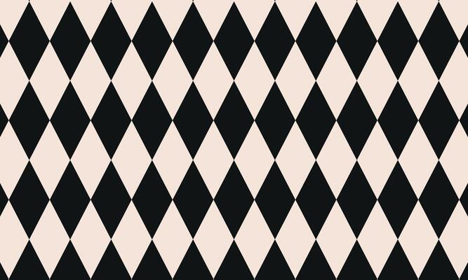 geometric abstract horizontal background of black and white rhombuses