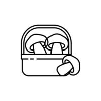icon Basket with mushrooms.autumn theme icon.perfect for web design, mobile, print, etc. isolated on white background vector
