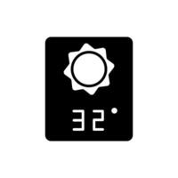 A black and white image of a thermometer vector